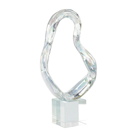 John Richard Decor Prismatic Loop Sculpture on Crystal Base