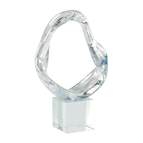 John Richard Decor Prismatic Loop Sculpture on Crystal Base