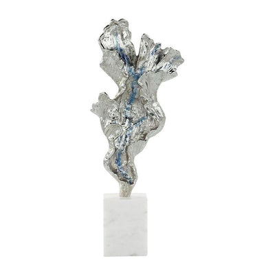 John Richard Decor Gleaming Leaf Sculpture on Marble Base