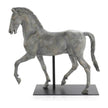 John Richard Decor Trotting Horse Sculpture on Metal Base