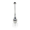 John Richard Decor Drop Sculpture on Acrylic Base, Small Nickel