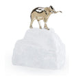 John Richard Decor Brass Elephant Sculpture on Selenite III
