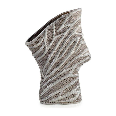 John Richard Decor Porcelain Mesh Vase, Silver