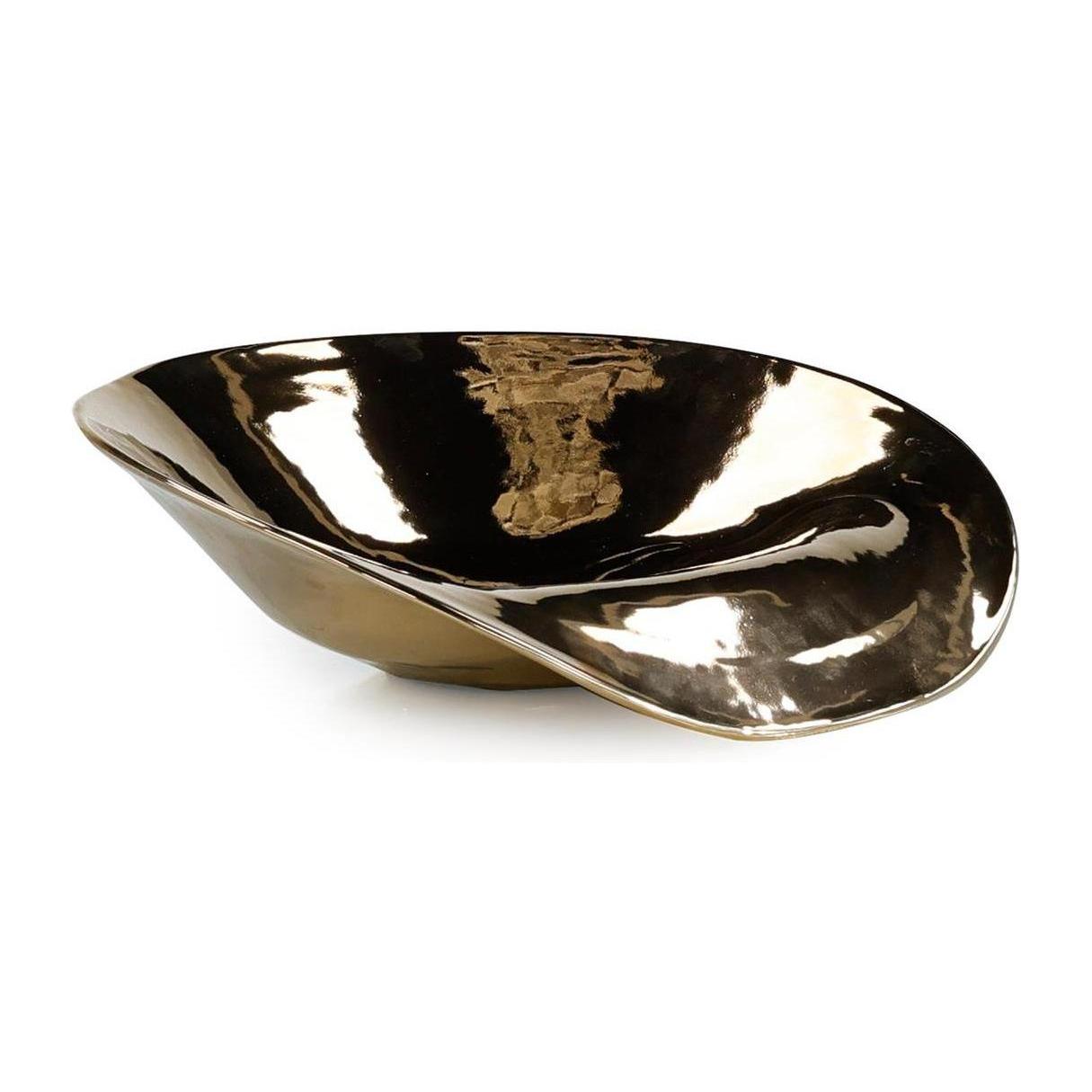 John Richard Decor Gold Teardrop Bowl