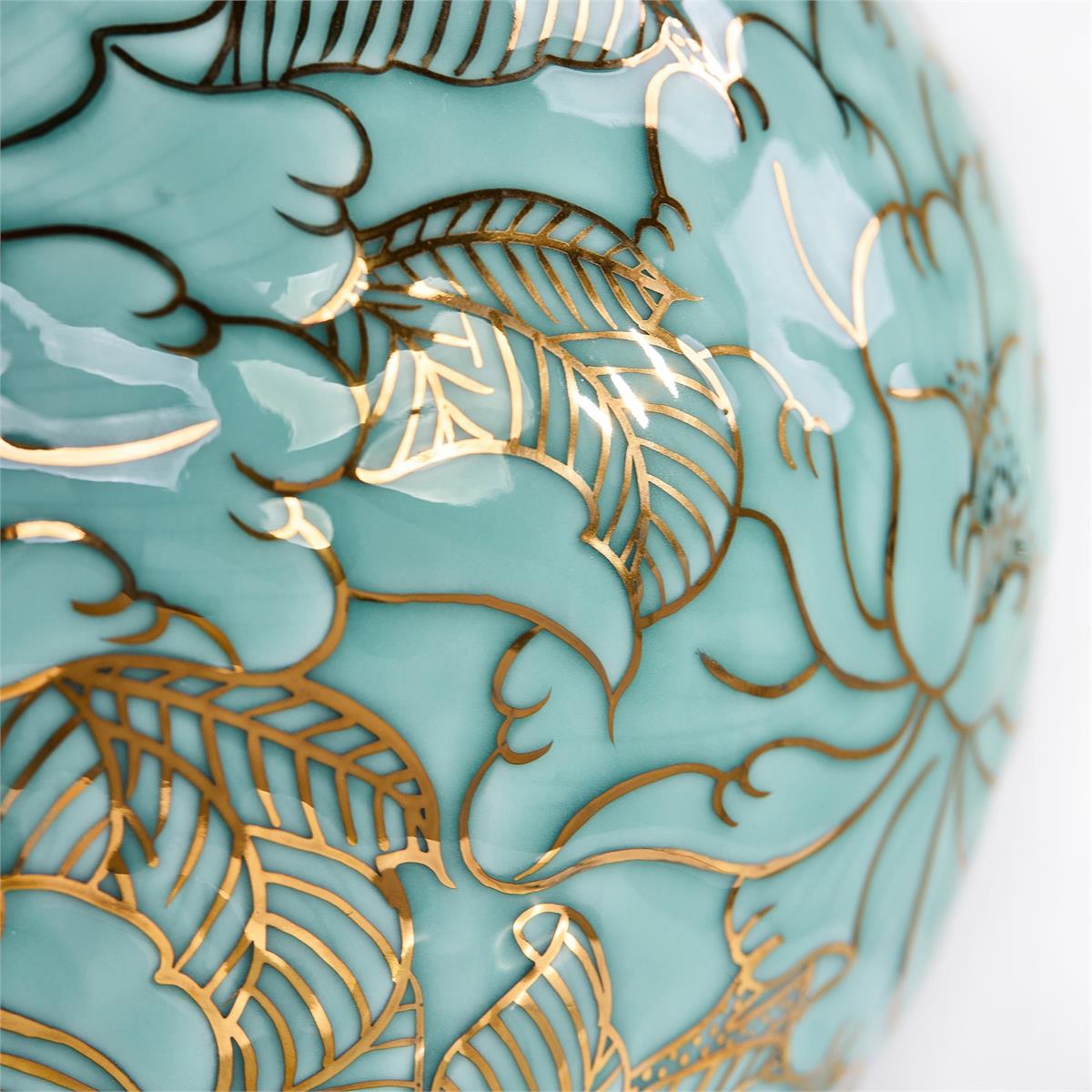 John Richard Decor Turquoise Florals Vase Sale