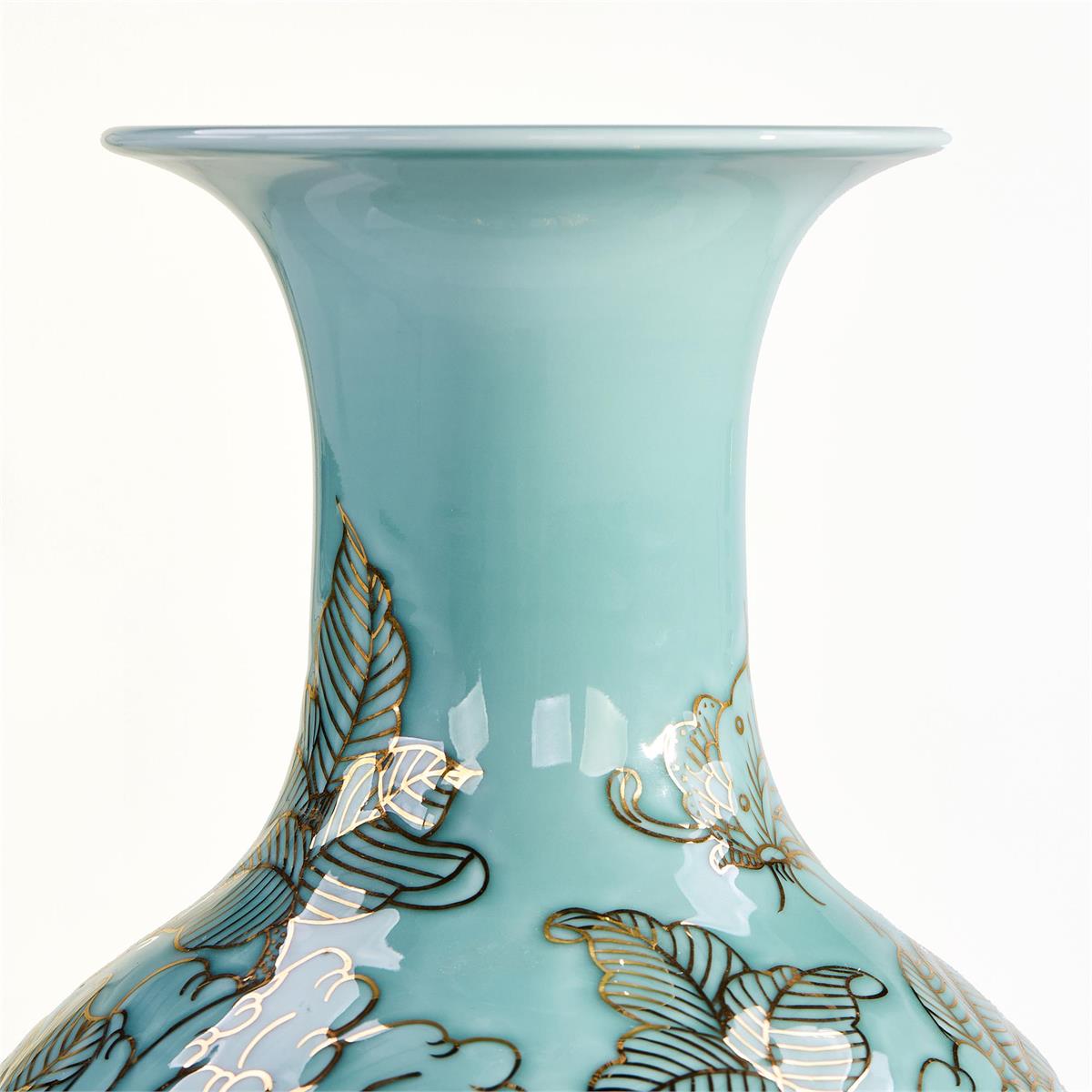 John Richard Decor Turquoise Florals Vase Sale