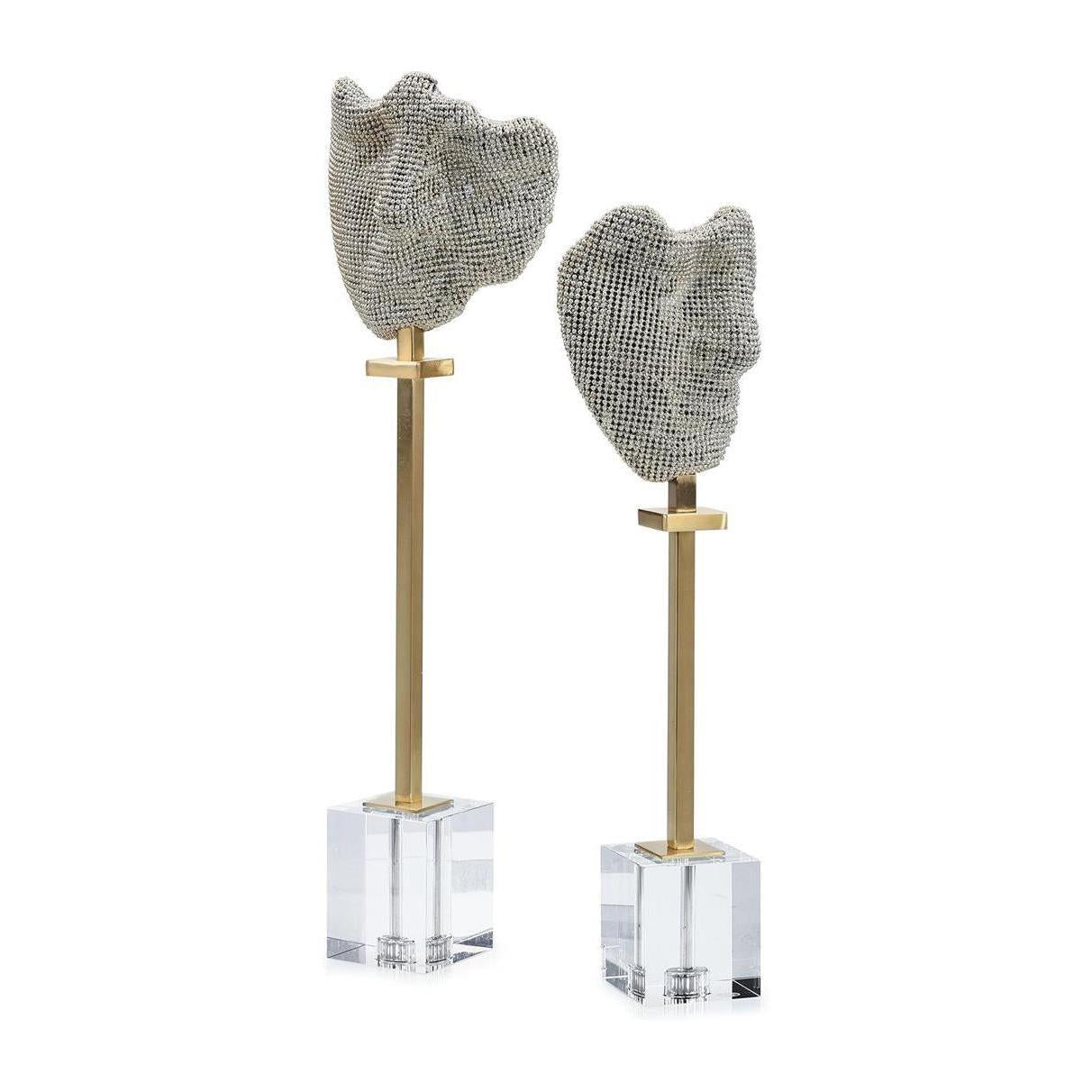 John Richard Decor Fractured Expression Sculptures, Set of 2