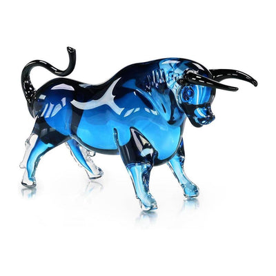 John Richard Decor Glass Bull Sculpture