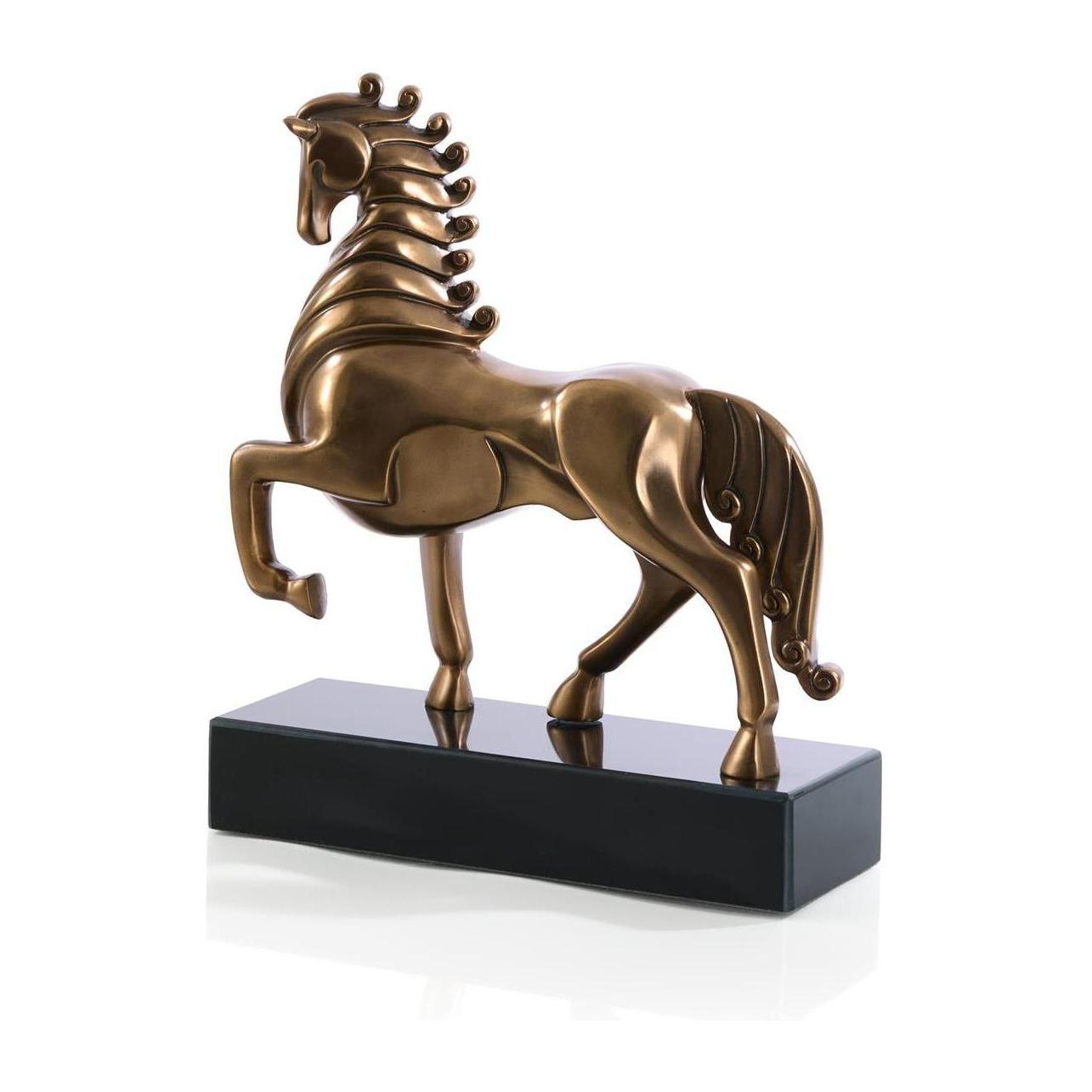 John Richard Decor Plated Horse Sculpture on Marble Sale