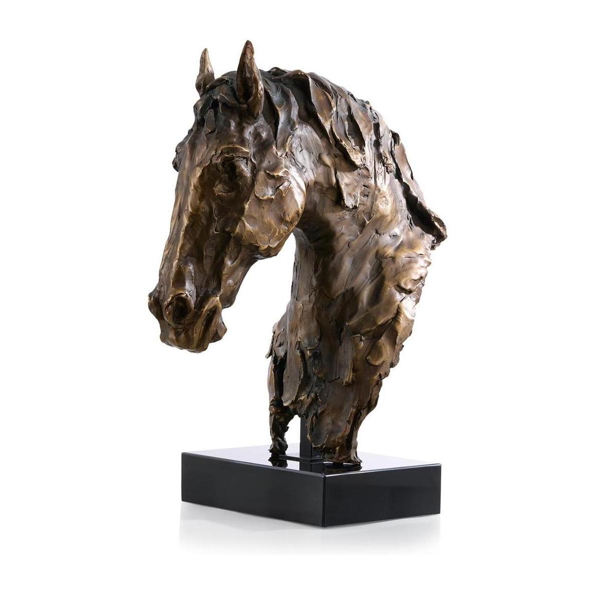 John Richard Decor Horse Bust on Marble