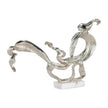 John Richard Decor Flourished Leaf Sculpture on Marble, Nickel
