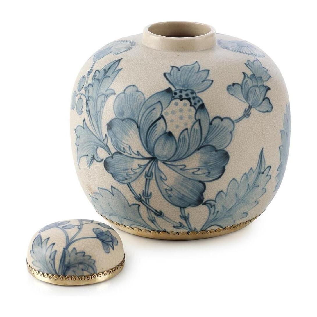 John Richard Decor Lidded Bloom Jar, Wide