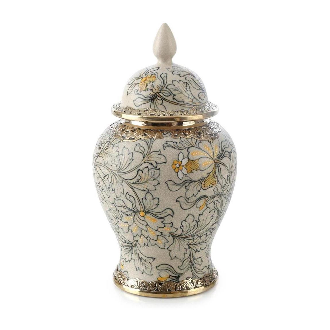 John Richard Decor Lidded Foliage Jar