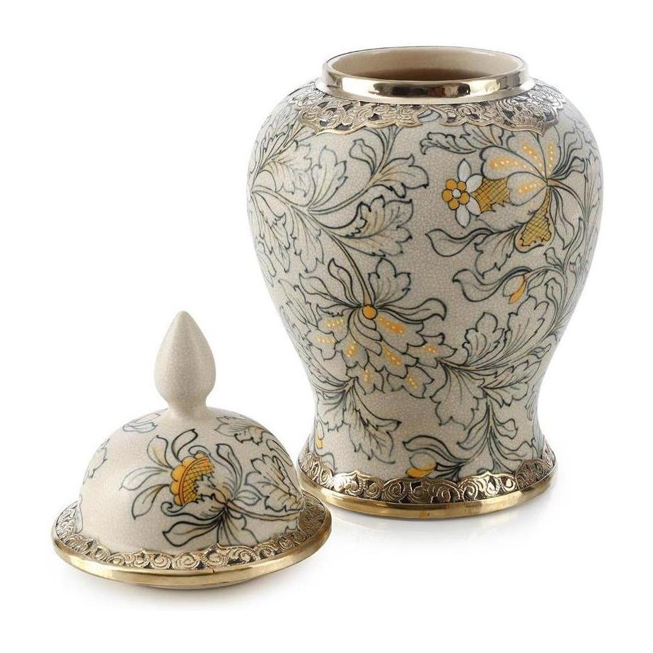 John Richard Decor Lidded Foliage Jar
