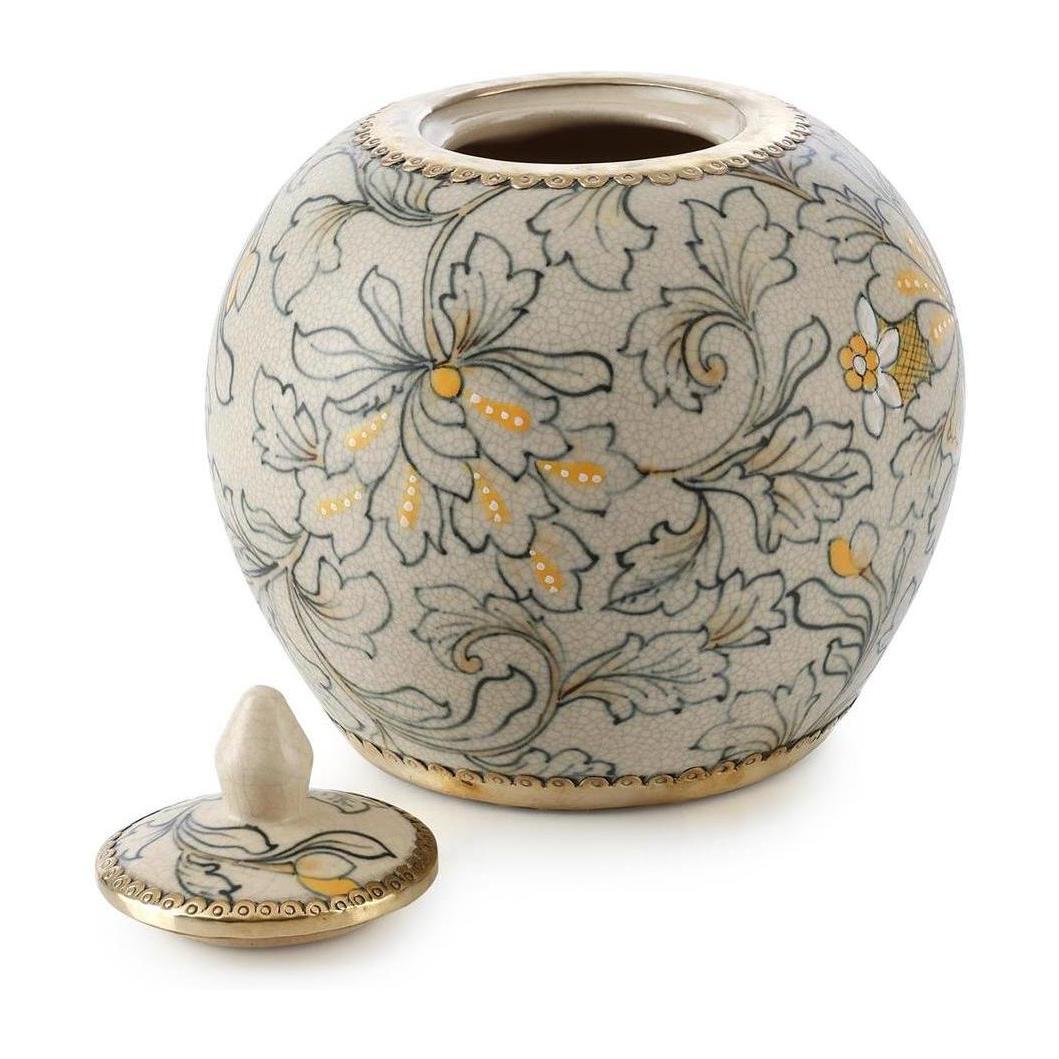 John Richard Decor Lidded Foliage Jar