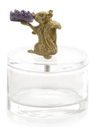 John Richard Decor Brass Squirrel Jar I
