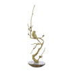 John Richard Decor Perched Brass Bird Sculpture on Agate