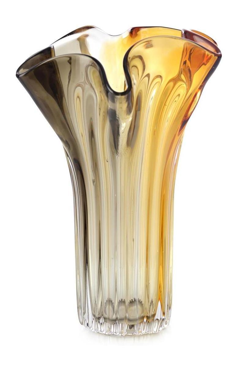 John Richard Decor Amber Ruffles Vase