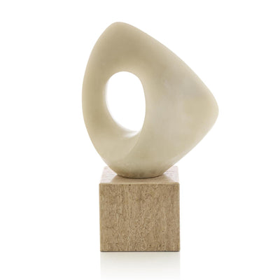 John Richard Abstract Loop Sculpture on Marble