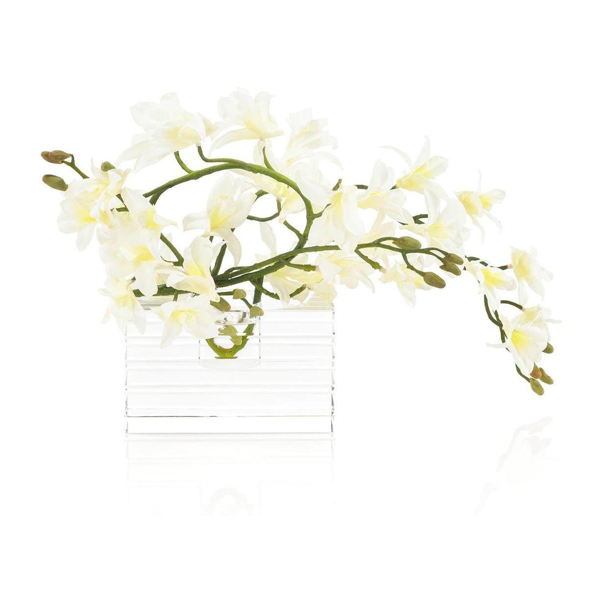 John Richard Decor Rock Crystal Orchids