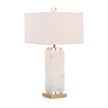 John Richard White Alabaster Column Table Lamp
