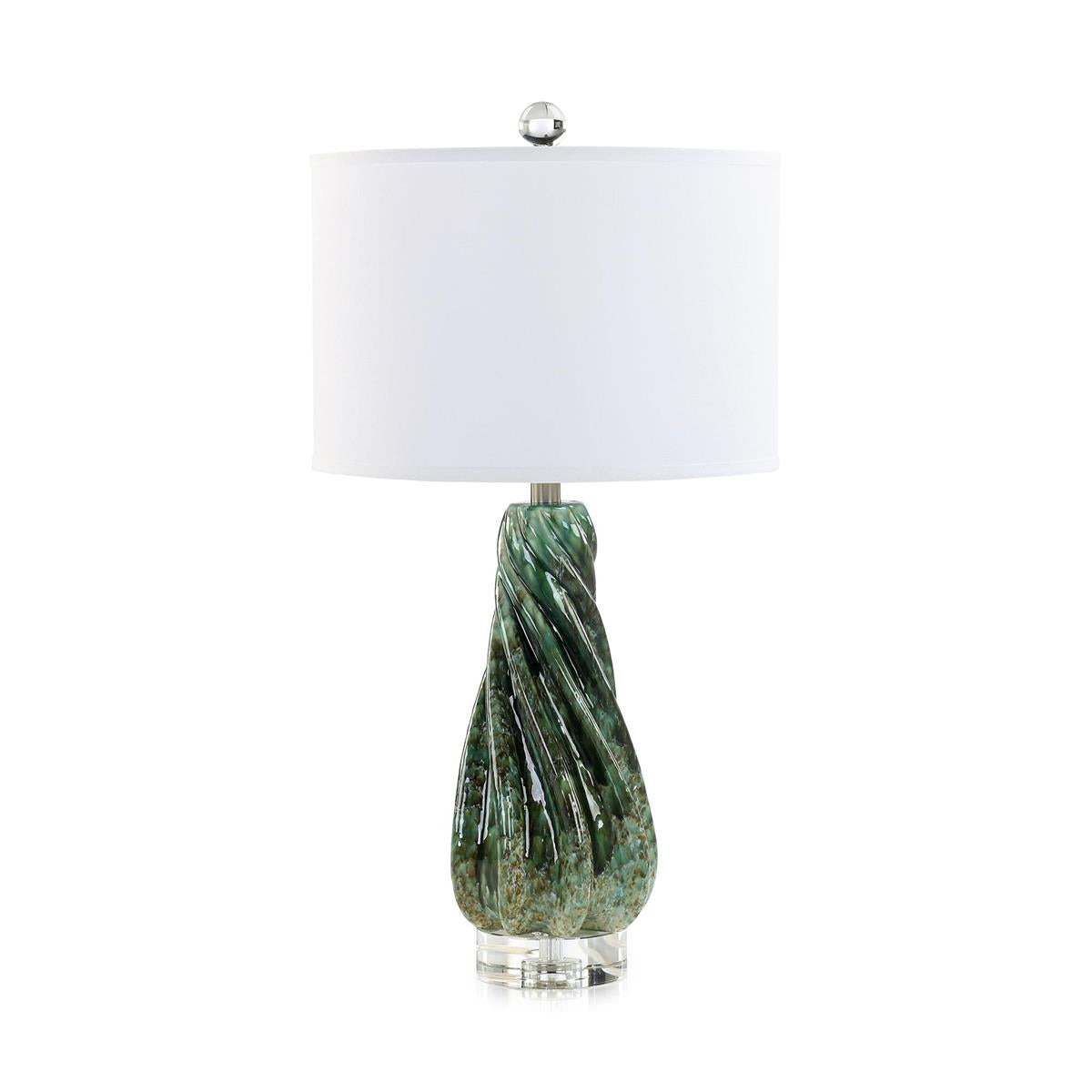 John Richard Emerald Spiral Table Lamp