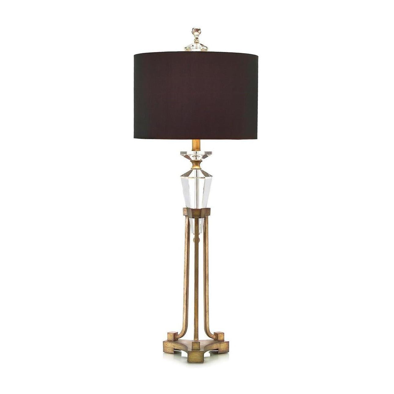 John Richard Faceted Crystal in Stand Buffet Lamp