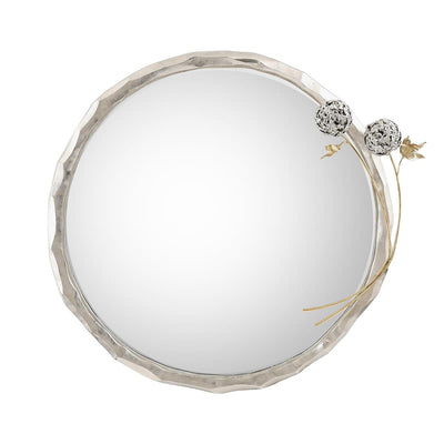 John Richard Hydrangea Mirror, Nickel