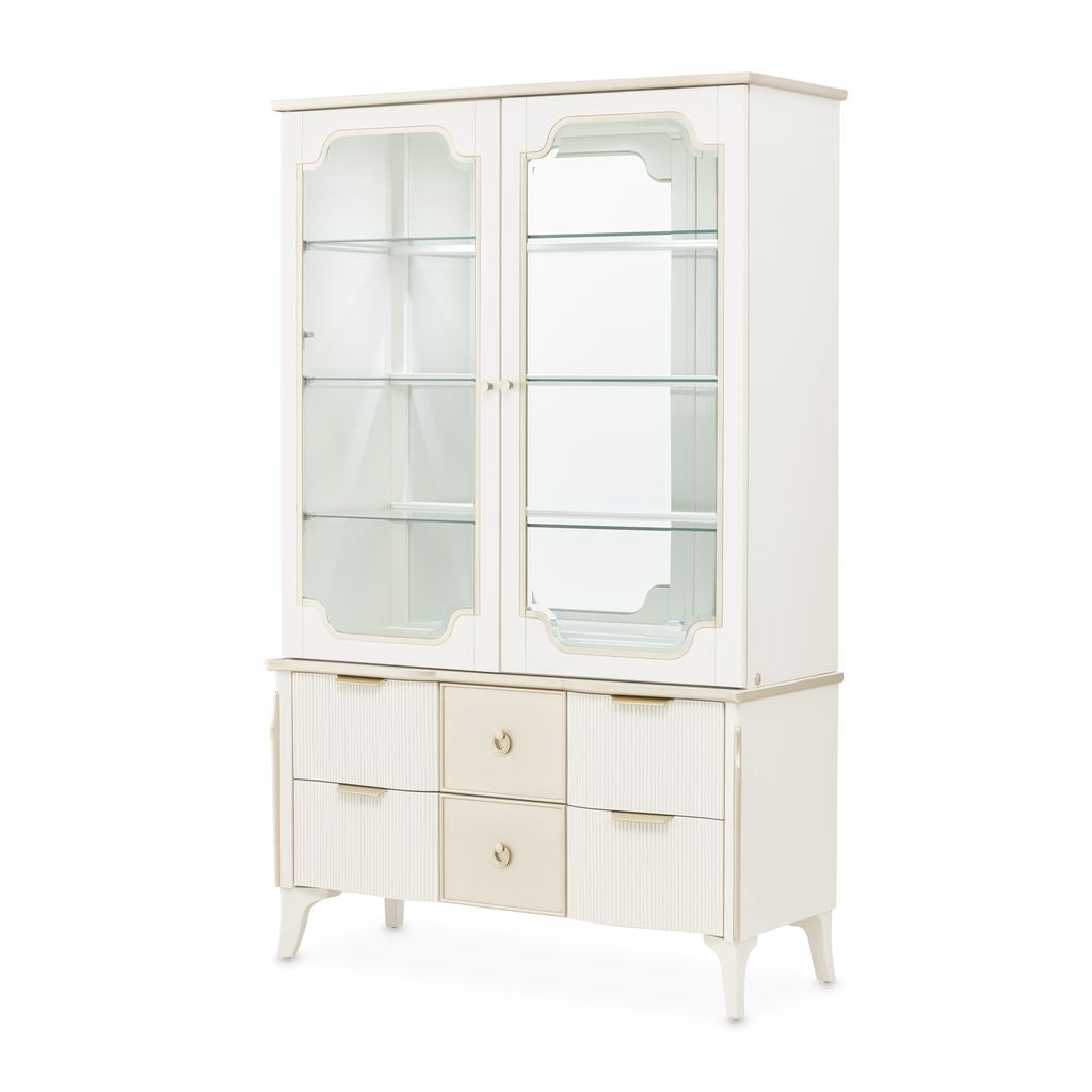 Michael Amini La Marisia Display Cabinet - Creamy Pearl