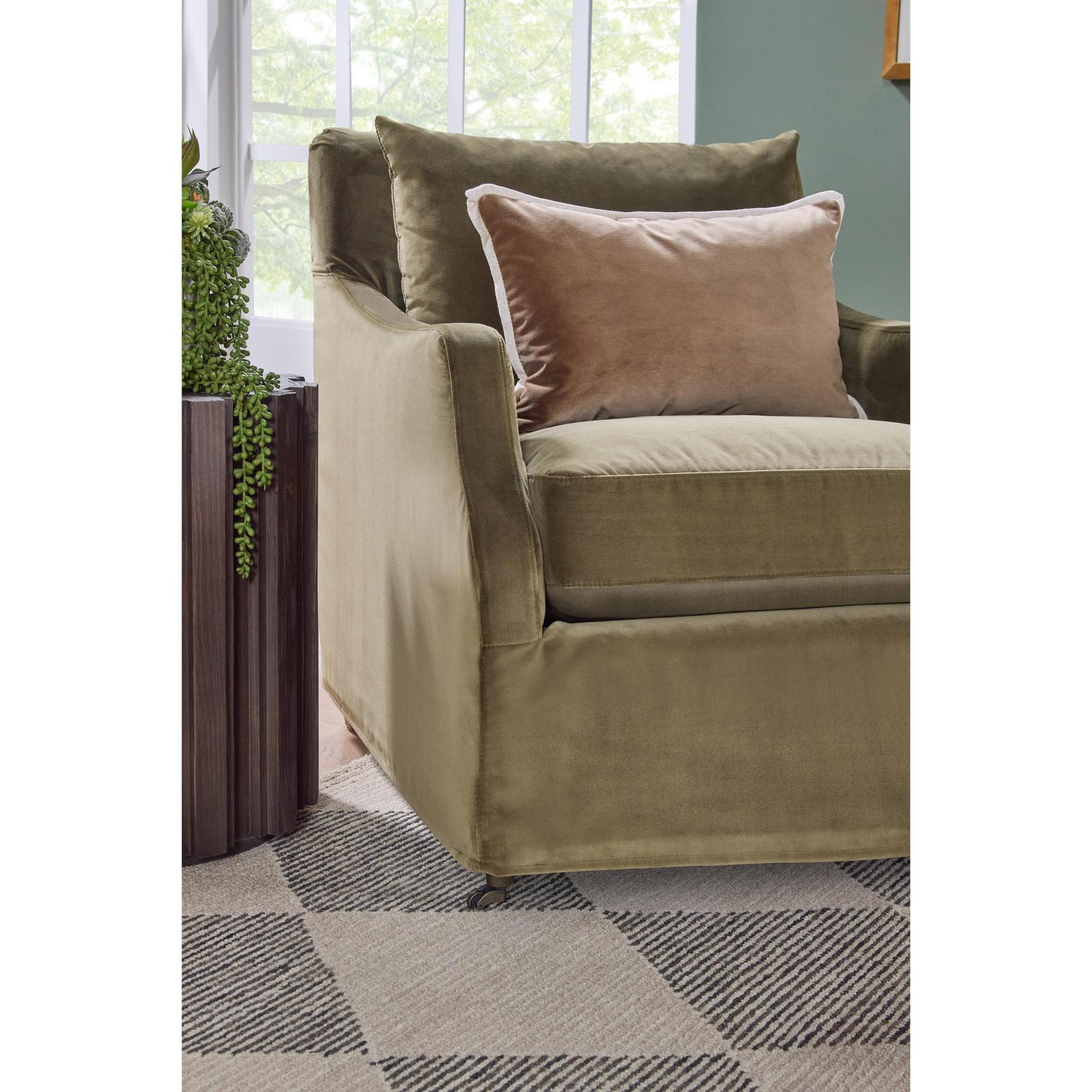 Essentials For Living Jade Slipcover Club Chair