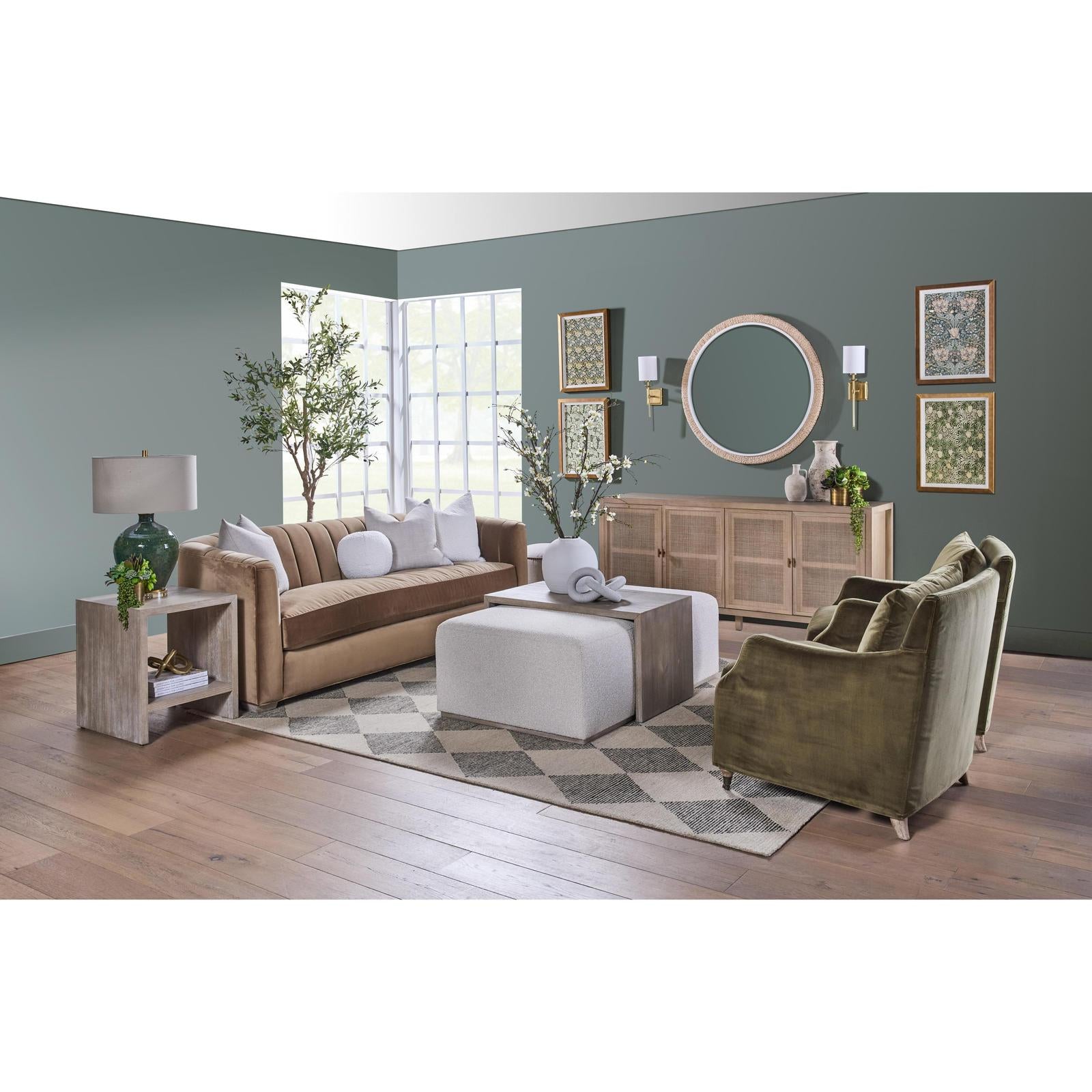 Essentials For Living Jade Slipcover Club Chair