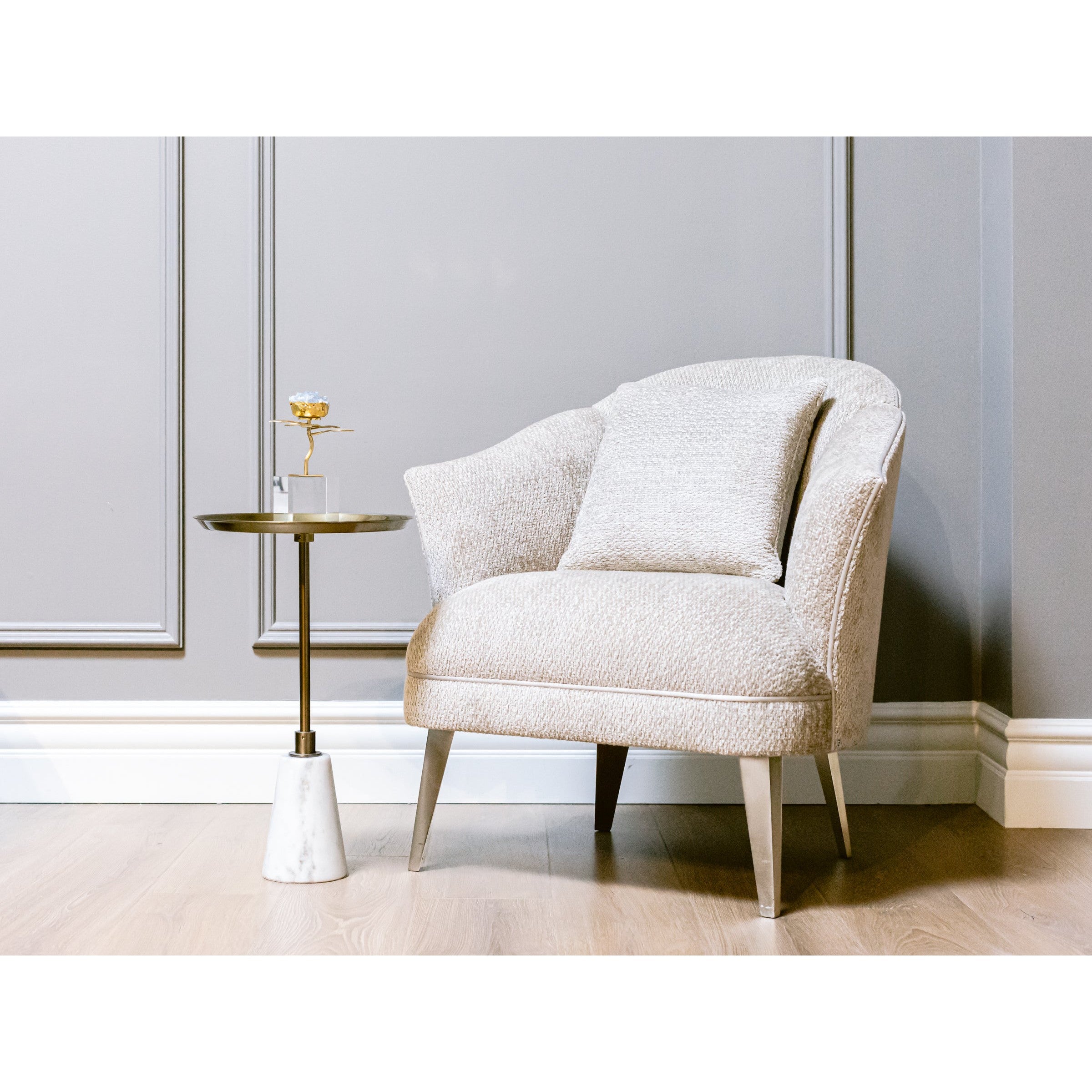Lexington Accent Table Metal Top Floor Sample