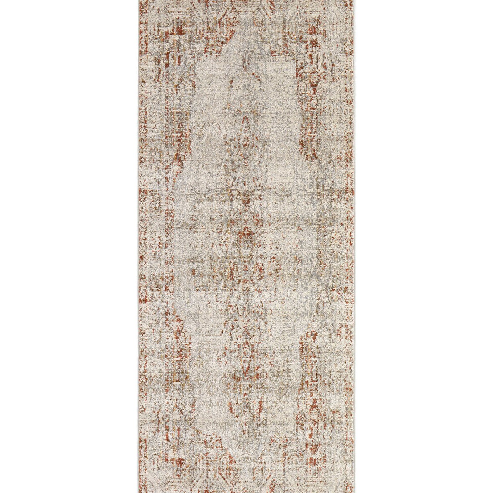 Feizy Kaia 39GKF Transitional Distressed in Tan/Ivory/Orange
