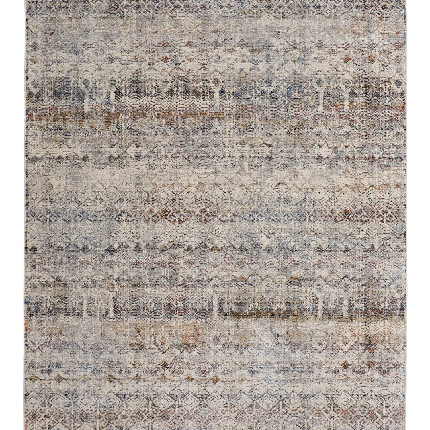 Feizy Kaia 39GLF Transitional Distressed in Tan/Ivory/Blue