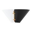 Hudson Valley Lighting Split 2 Light 15 inch Aged Brass Wall Sconce Wall Light Clearance