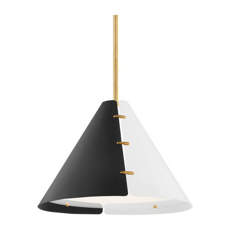 Hudson Valley Lighting Split 1 Light 20 inch Aged Brass Pendant Ceiling Light Clearance