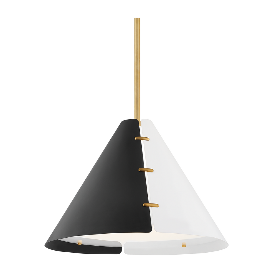 Hudson Valley Lighting Split 1 Light 20 inch Aged Brass Pendant Ceiling Light Clearance