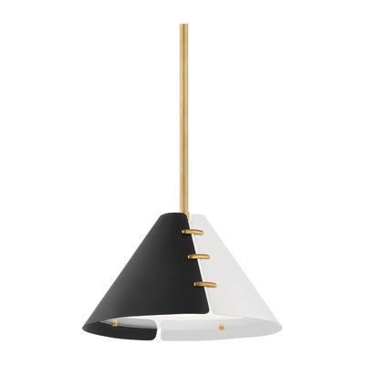 Hudson Valley Lighting Split 1 Light 14.5 inch Aged Brass Pendant Ceiling Light Clearance