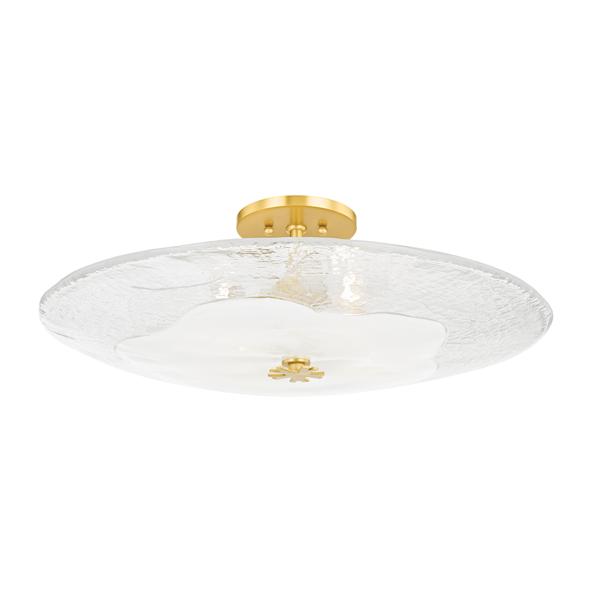 Hudson Valley Lighting Lago 4 Light 24 inch Aged Brass Semi Flush Ceiling Light