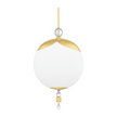 Hudson Valley Lighting Perla 1 Light 16 inch Aged Brass Pendant Ceiling Light Clearance