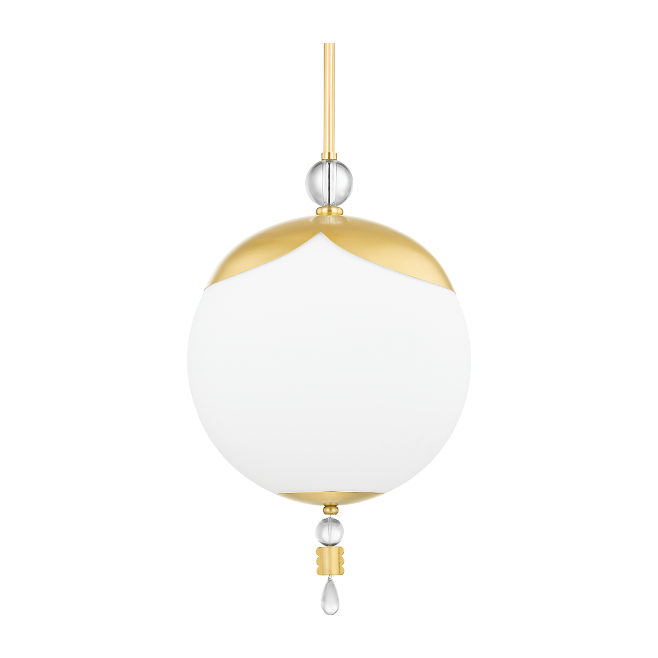 Hudson Valley Lighting Perla 1 Light 16 inch Aged Brass Pendant Ceiling Light Clearance