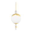 Hudson Valley Lighting Perla 1 Light 10 inch Aged Brass Pendant Ceiling Light Clearance