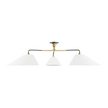 Hudson Valley Lighting Duo 3 Light 72 inch Aged Old Bronze Semi Flush Ceiling Light