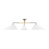 Hudson Valley Lighting Duo 3 Light 72 inch Aged Old Bronze Semi Flush Ceiling Light