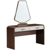 Michael Amini Houston Vanity Table with Mirror - Walnut