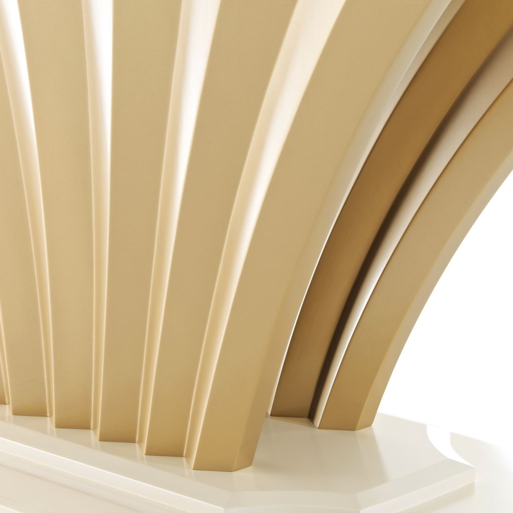 Michael Amini Fantosini Pedestal Dining Table - Creamy Pearl