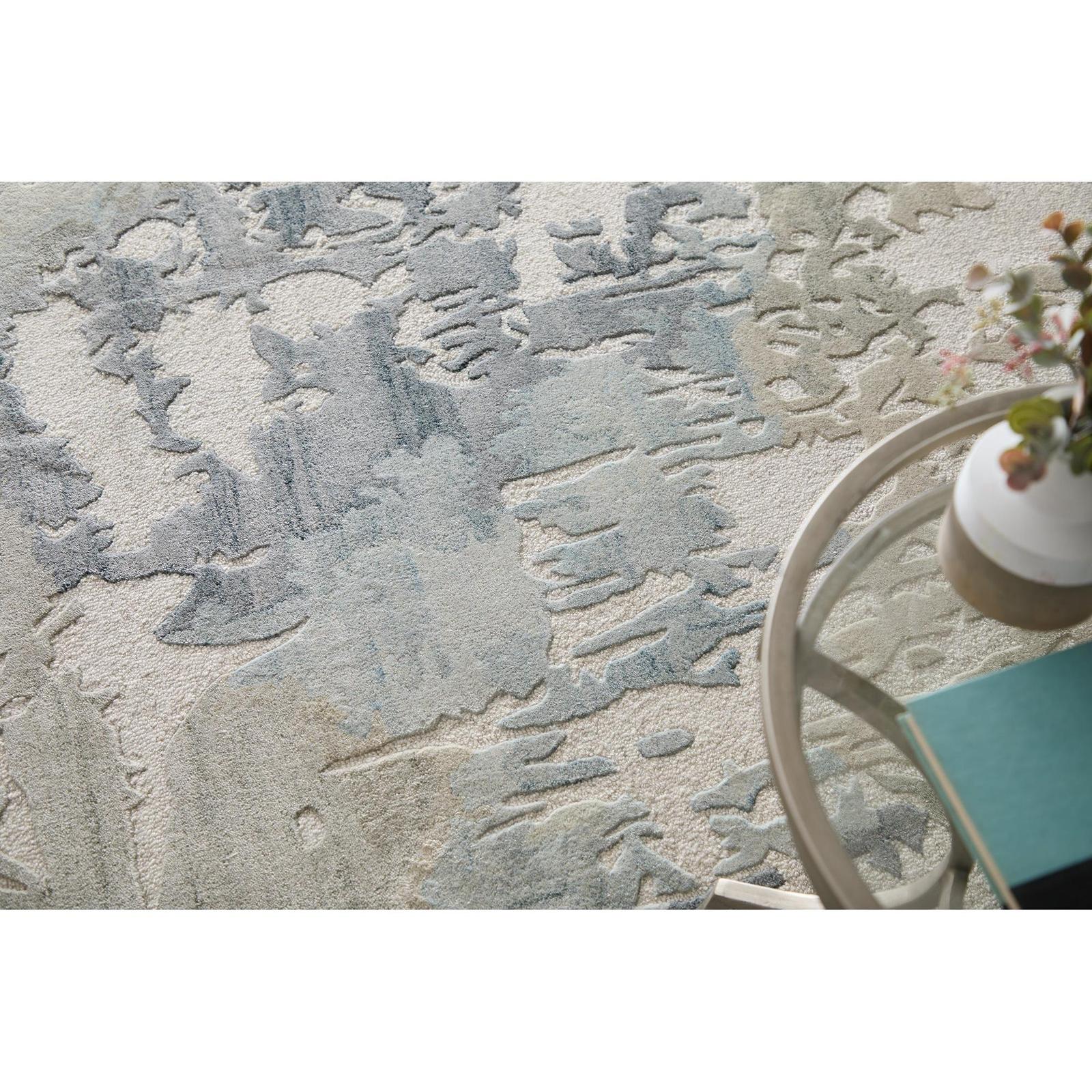 Feizy Kendall 8A62F Modern Abstract Rug in Ivory/Blue/Gray