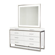 Michael Amini Marquee Dresser with Mirror - Cloud White