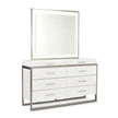 Michael Amini Marquee Dresser with Mirror - Cloud White