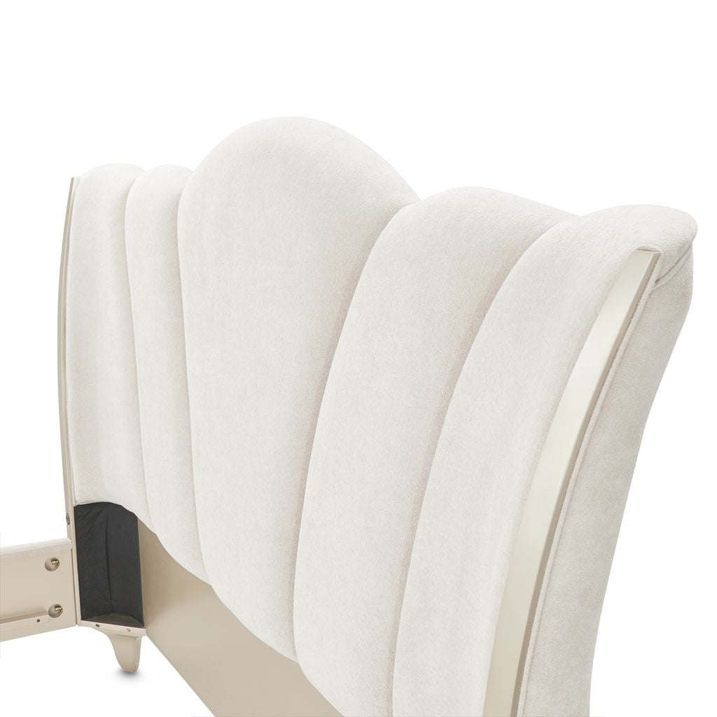 Michael Amini La Marisia Upholstered Bed - Tranquil/Champagne Gold